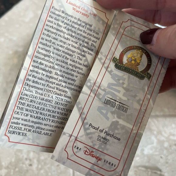 Vintage Disney fossil Dumbo watch